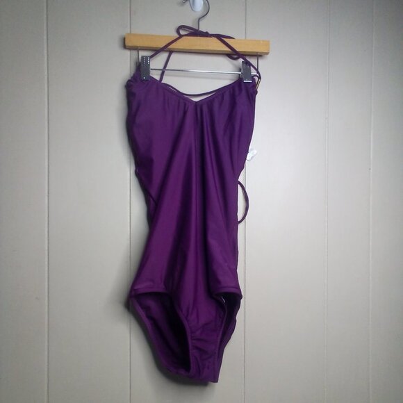 Venus One-Piece Swimsuit 4 Strapy Purple - Picture 1 of 12